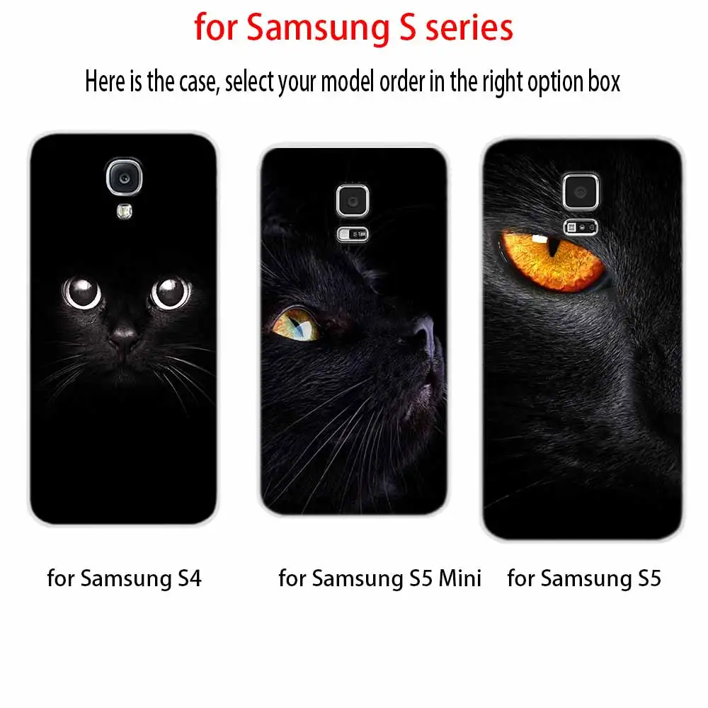 Черный мягкий чехол с кошачьими глазами для Samsung Galaxy S7 Edge S8 S9 S10 S11 S20 S21 Plus Lite E Ultra |