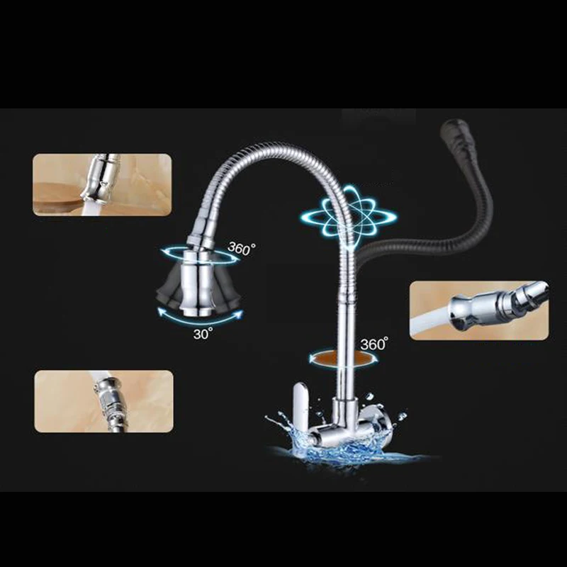 Настенный Завод прямых продаж Медь Хромированный одной холодной краны Кухня