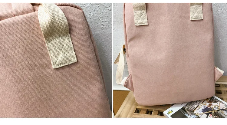 Harajuku карамельный цвет корги милый холщовый портативный школьный рюкзак женский японский Kawaii рюкзак через плечо дорожная сумка рюкзак Mochila