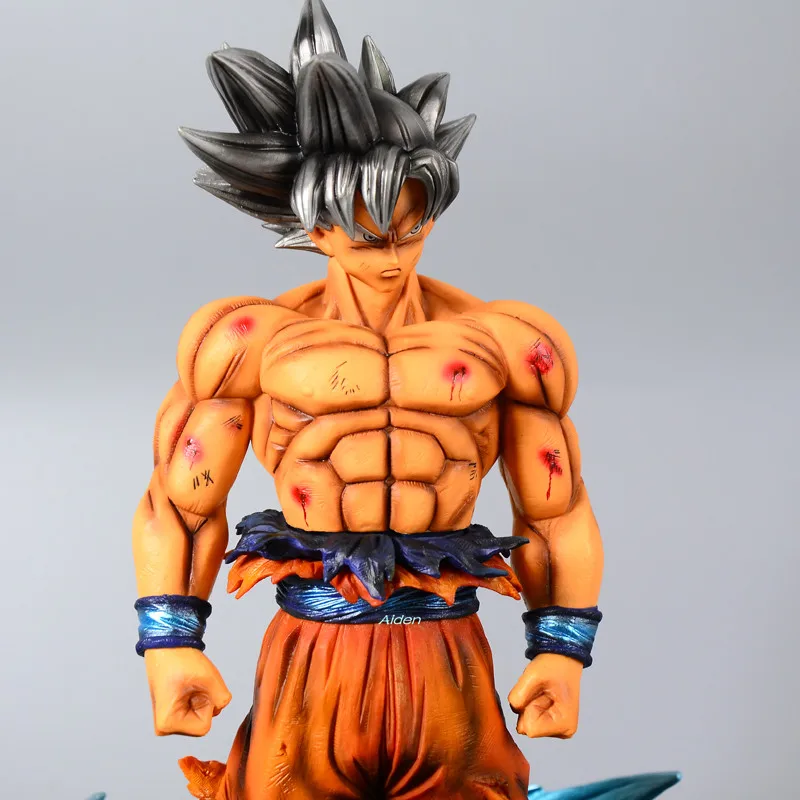 1" Dragon Ball Супер статуя Migatte нет Gokui бюст Сон Гоку полная длина портрет ультра инстинкт анимационная фигурка GK игрушка 33 см B627 - Цвет: Цвет: желтый