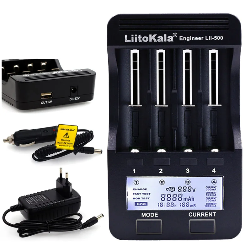 Зарядное устройство Liitokala Lii 500 Lii202 Lii402 LiiS1 Lii100 18650 1 2 в 3 7 AA/AAA 26650 умное зарядное для