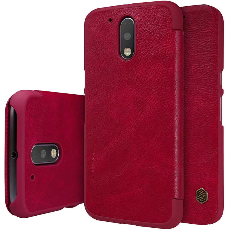 Nillkin Qin Series классическая роскошь флип кожаный чехол для мото G4 плюс телефона MOTO