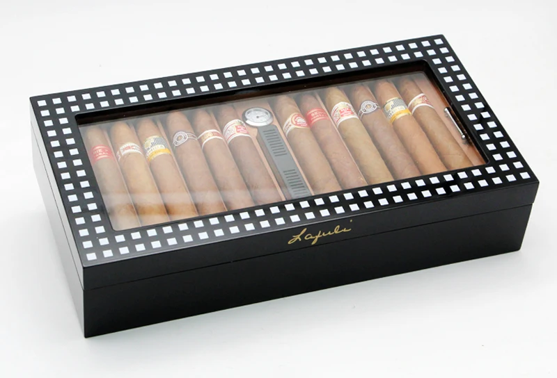 

Brand New Cedar Wood Travel 2 Size Wood Pallet Cigar Humidor W/Humidifier Hygrometer Cigar Case Fit COHIBA Cigars Humidor Box
