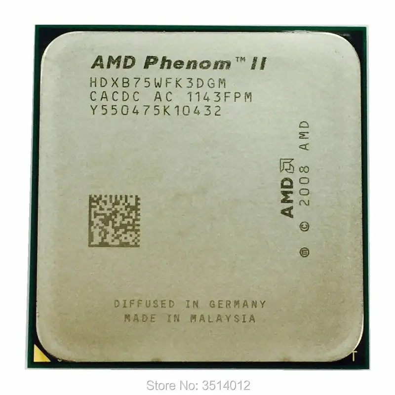 Трехъядерный процессор AMD Phenom II X3 B75 3 0 ГГц HDXB75WFK3DGI /HDXB75WFK3DGM разъем AM3|socket am3|amd phenom ii