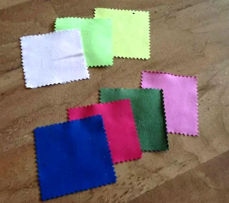 100 шт. случайному выбору серебристого цвета для полировки очистки Салфетка Для