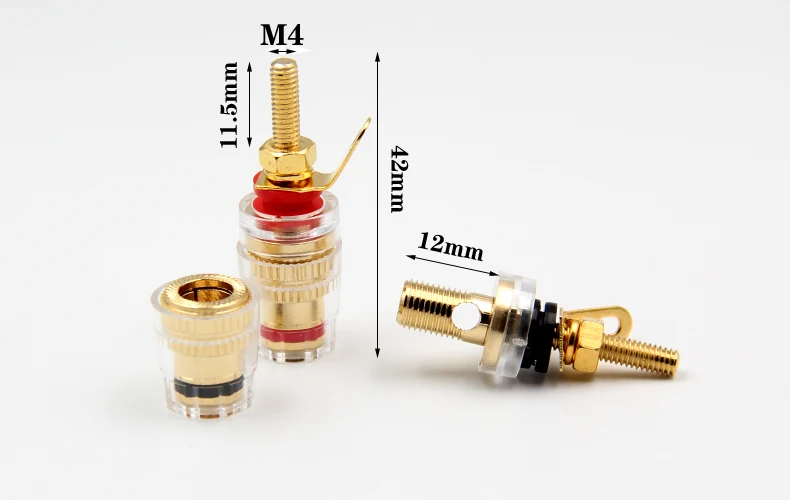 2 шт. 4 мм медь банан Панель розетка Кристалл связывания пост Аудио Динамик