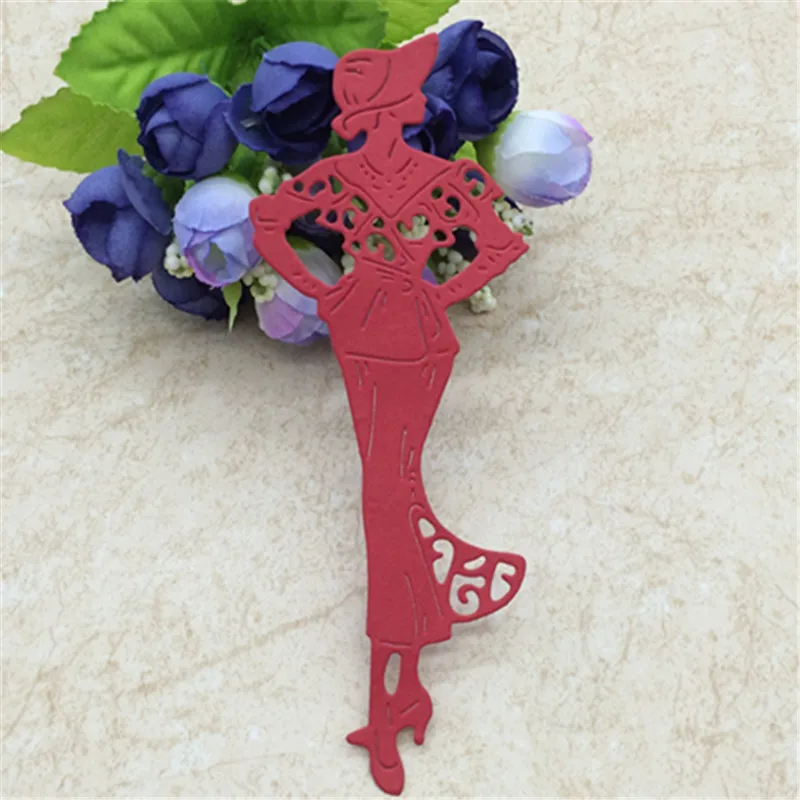 Металлические Вырубные штампы девушка леди модель мода Сделай Сам скребок