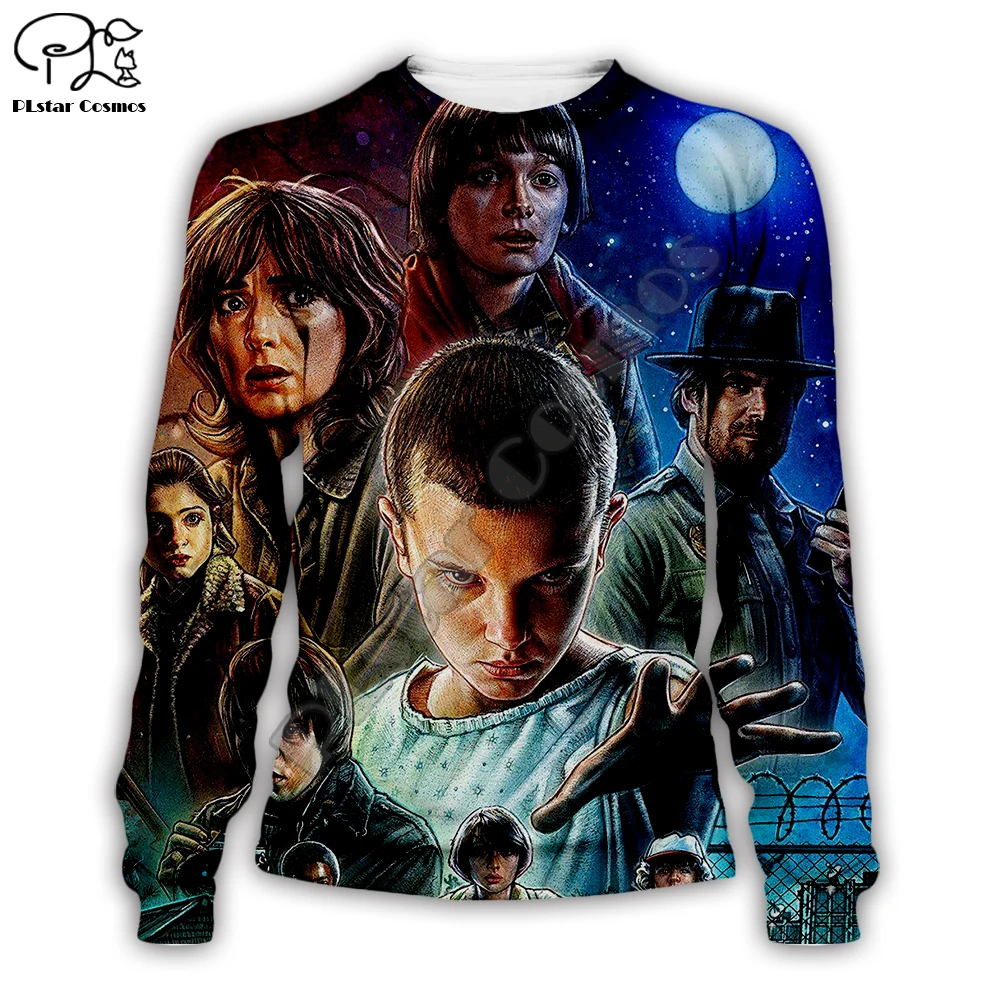 

Stranger Things Season 3 Print autumn Hoodies Men long sleeve Sweatshirt women Casual pullover zipper Hooded/Tops/Short/singlet