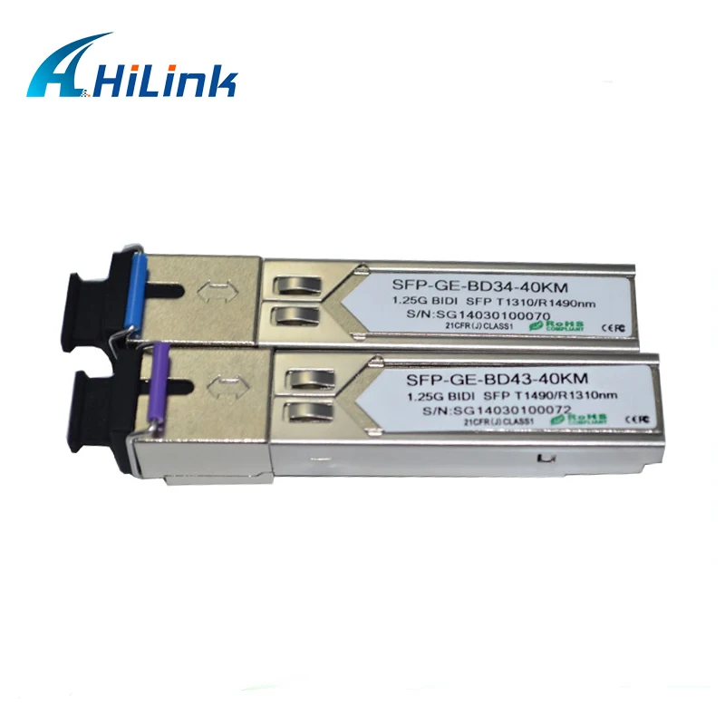 Бесплатная доставка! Приемопередатчик WDM совместимый с HW 1 25G BIDI SFP 40 км 1310/1490nm LC/SC