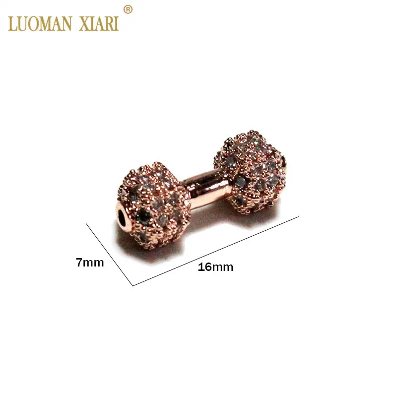 Оптовая продажа бусины-подвески из меди и циркона AAA для изготовления ювелирных