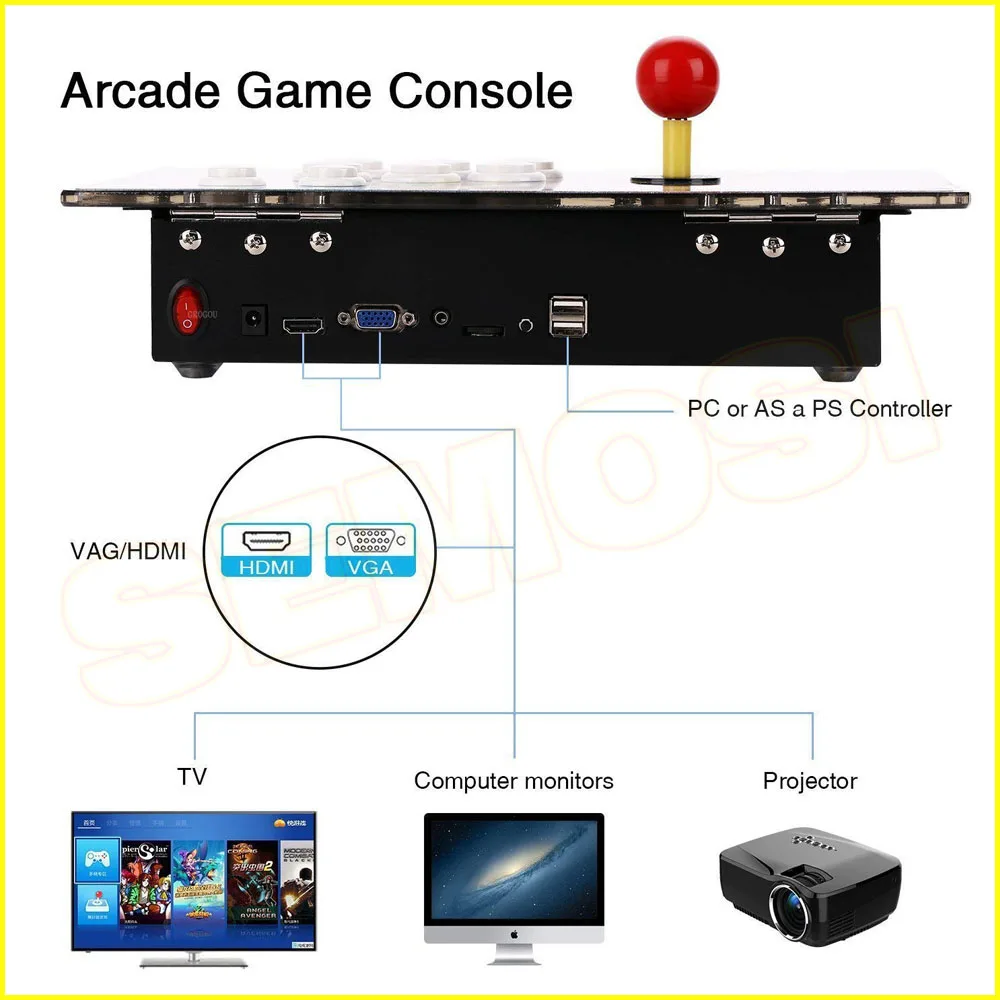 1500 В 1 Аркада консоли Pandora Box 9 консоль HDMI, VGA, USB Выход для PS3 ТВ ПК с 2 игроков кнопки джойстика