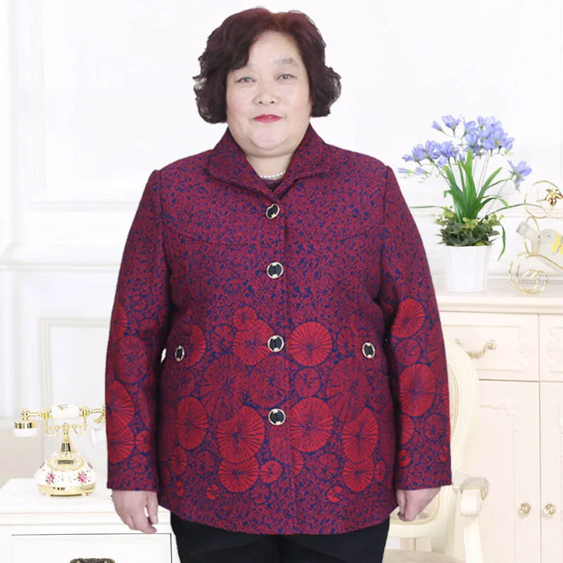 Большие размеры 5XL-9XL куртка для среднего и старшего возраста Женский