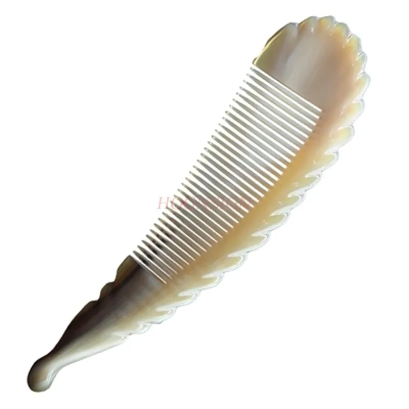 

Horn Comb Genuine Pure Natural Household Female Long Hair Anti Static Anti-hair Loss Head Meridian Massage Hairdressing Sale