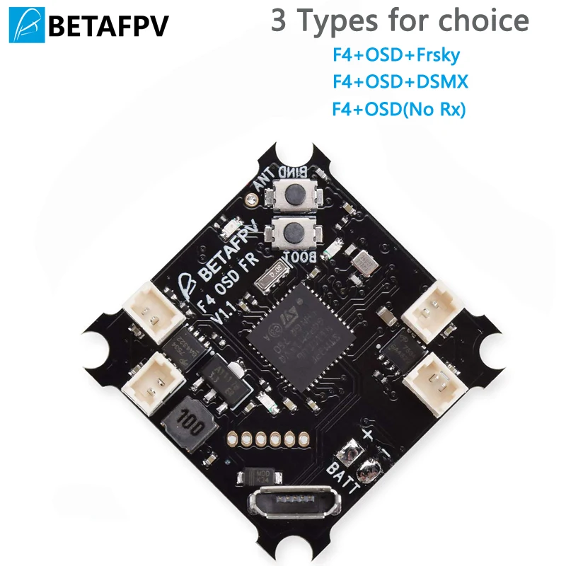 BETAFPV F4 FC 1S Матовый Контроллер полета DSMX/Frsky приемник ESC OSD Смарт аудио для крошечных