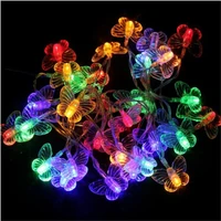 5m 28led string lights butterfly shaped led string fairy lamp christmas wedding party home garden decor 110v220v