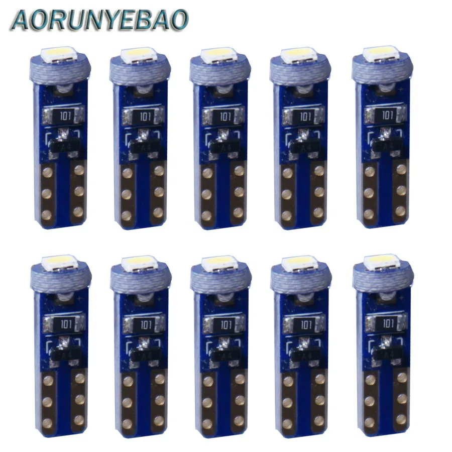 6 шт. неполярность CANBUS T5 LED 3030smd лампа с поворотным замком гнездо клиновидная база