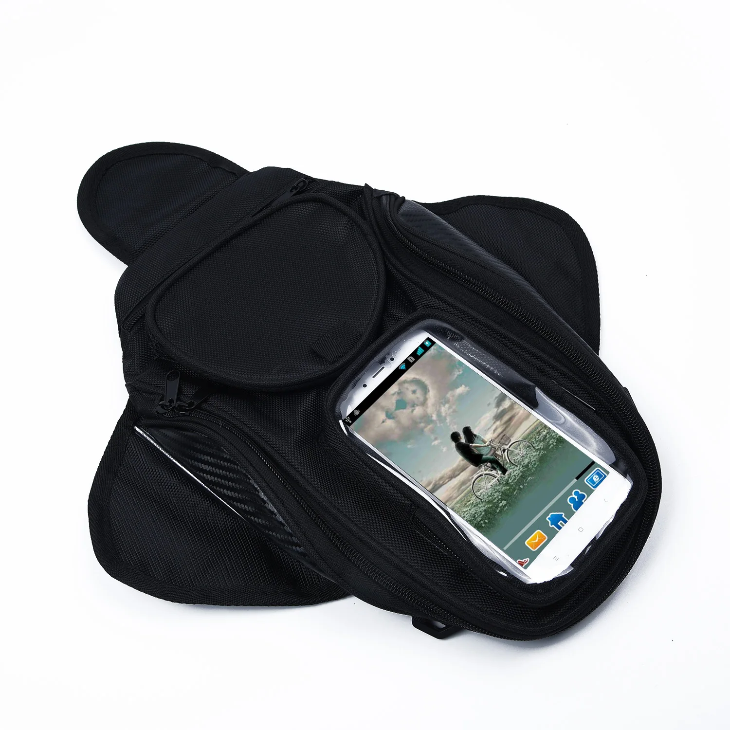 Magnetic Motorcycle Bike Travel Saddlebag Oil Fuel Gas Tank Bag With Window New | Автомобили и мотоциклы