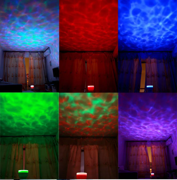 Аврора Мастер Романтический светодиодный проектор с MP3 USB музыка Динамик океан