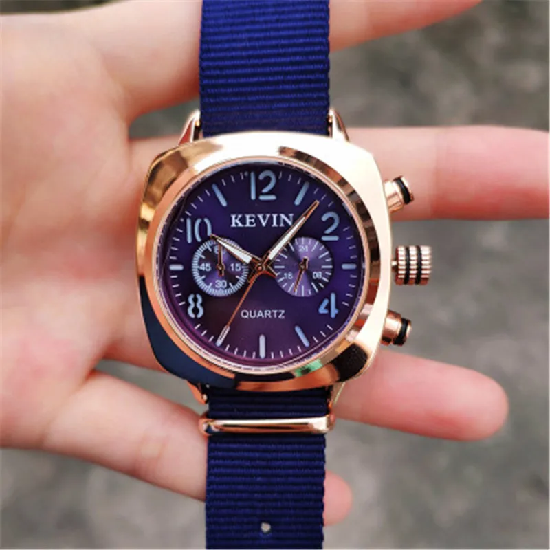 Nylon Blue Квадратные женские часы, магнитные, нержавеющая сталь, розовое золото, водонепроницаемые, женские наручные часы, для Montre Femme, Relogio Feminino, подарок - Цвет: Nylon Blue