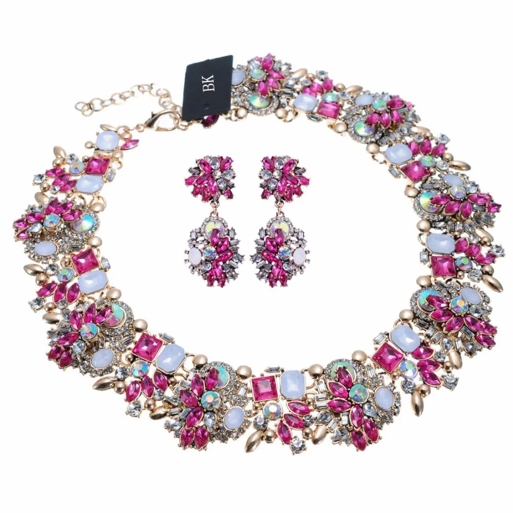 BK многоцветная модная Серебряная цепочка жемчужное колье из смолы подвеска