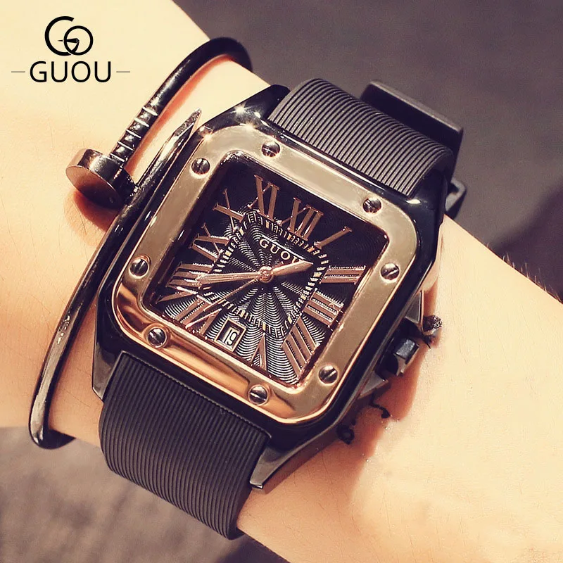 Часы женские квадратные с римскими цифрами кварцевые под платье|Женские