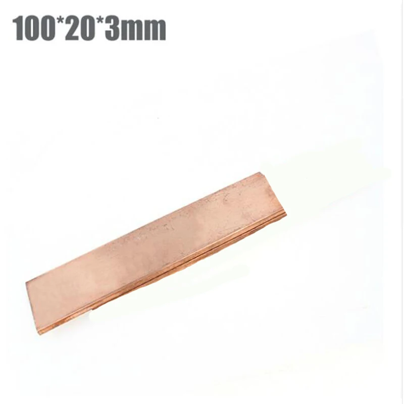 

DIY material brass bar plate block strip electrolytic 100*20*3mm