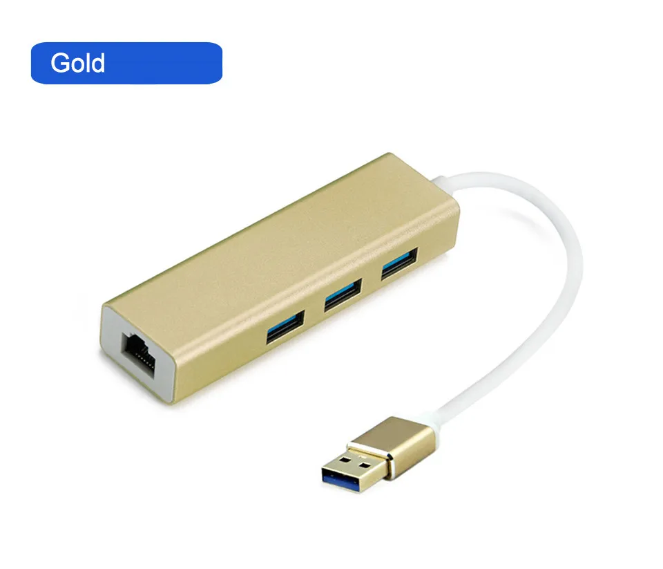 KuWFi Gigabit Ethernet usb-хаб сетевой адаптер + 3 порта концентратор USB 0 к RJ45 10/100/1000 м Lan Карта