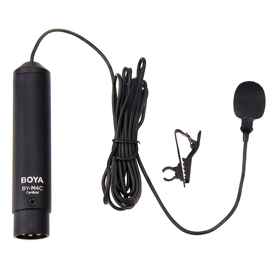 BOYA BY M4C Phantom Power Clip On Cardioid XLR Lavalier miniphone для Canon Sony Panasonic видеокамер ZOOM H4n H5 H6 TASCAM|xlr