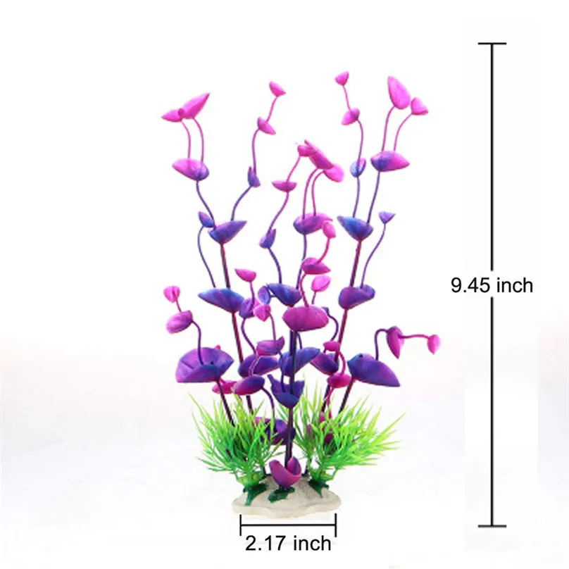 4 PCS Aquarium Plants Plastic Fish Plant Artificial Colorful Decoration Safe Decorations #4M09 | Дом и сад
