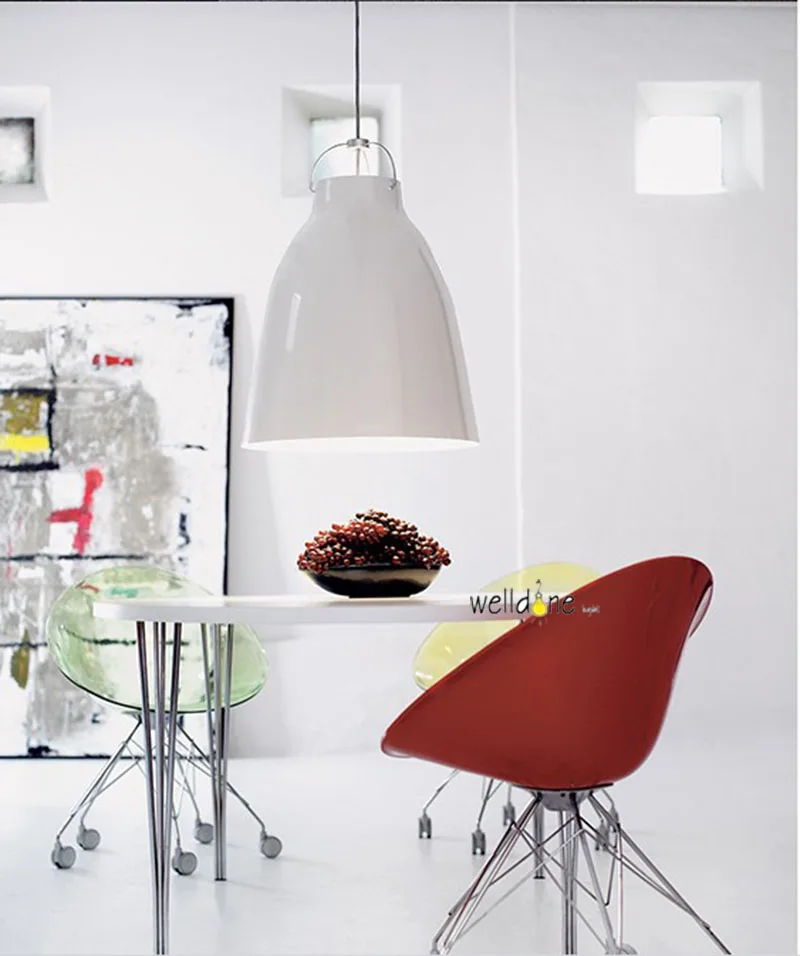 Черный белый E27 простой дизайн дивана скандинавский алюминиевый подвесной