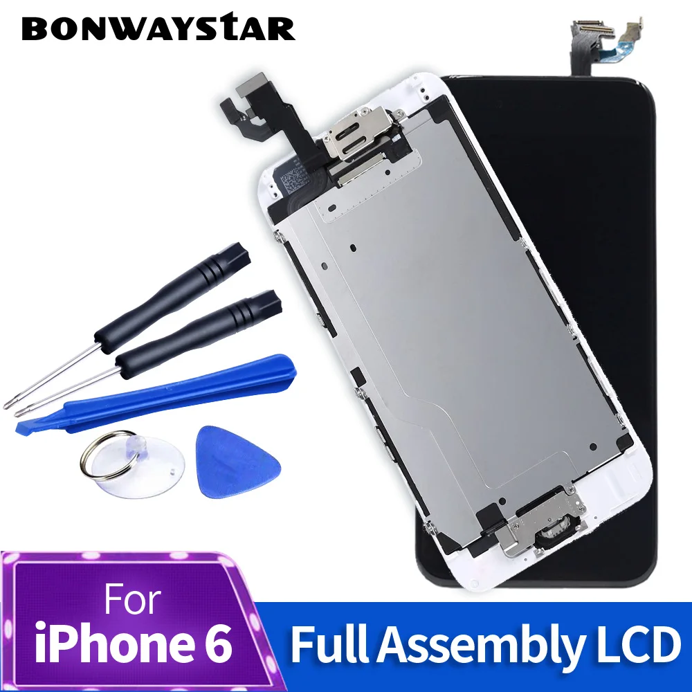 

Full Set LCD For iPhone 6 6 Plus 6S 6S Plus LCD Display Touch Screen Digitizer Assembly Replacement home button+front camera