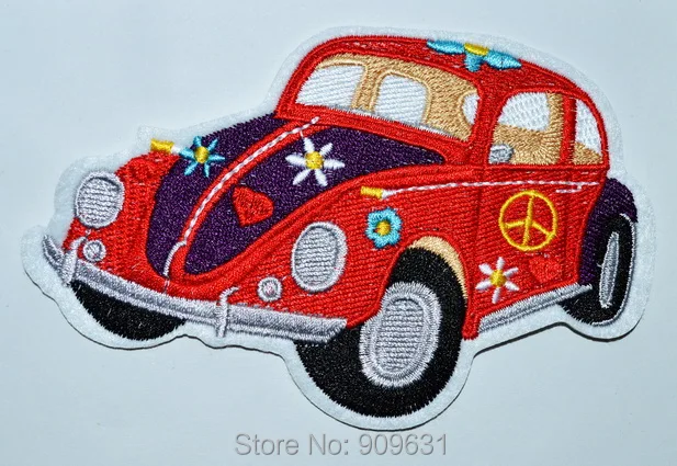 Гиппи цветок Мощный Автомобиль вышитый патч знак символ железо на аппликации -