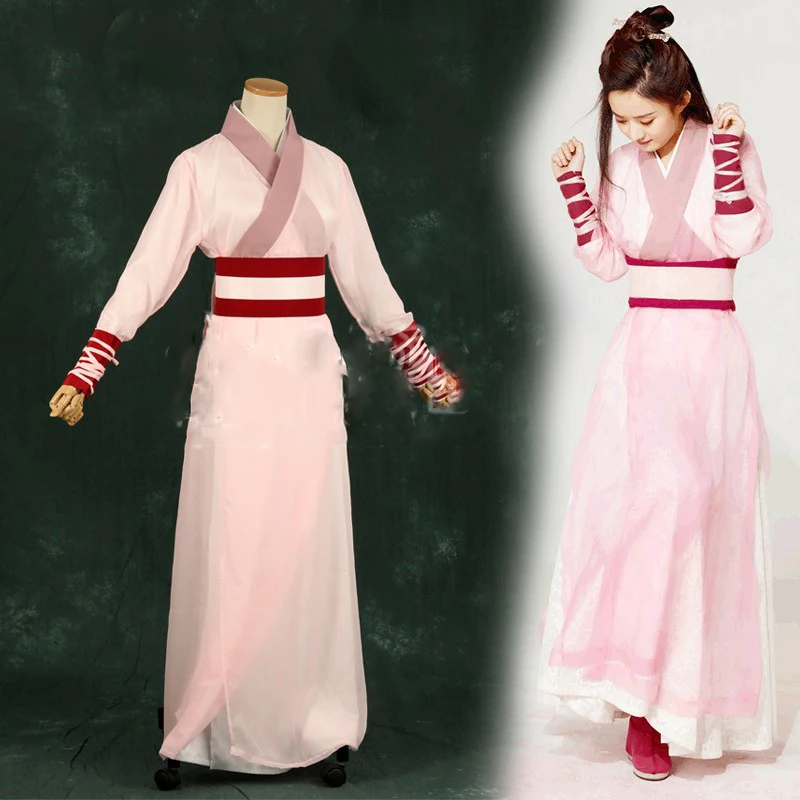 Женский костюм для косплея Zhao LiYing Pink Swordlady ханьфу женщин принцессы агенты легенда