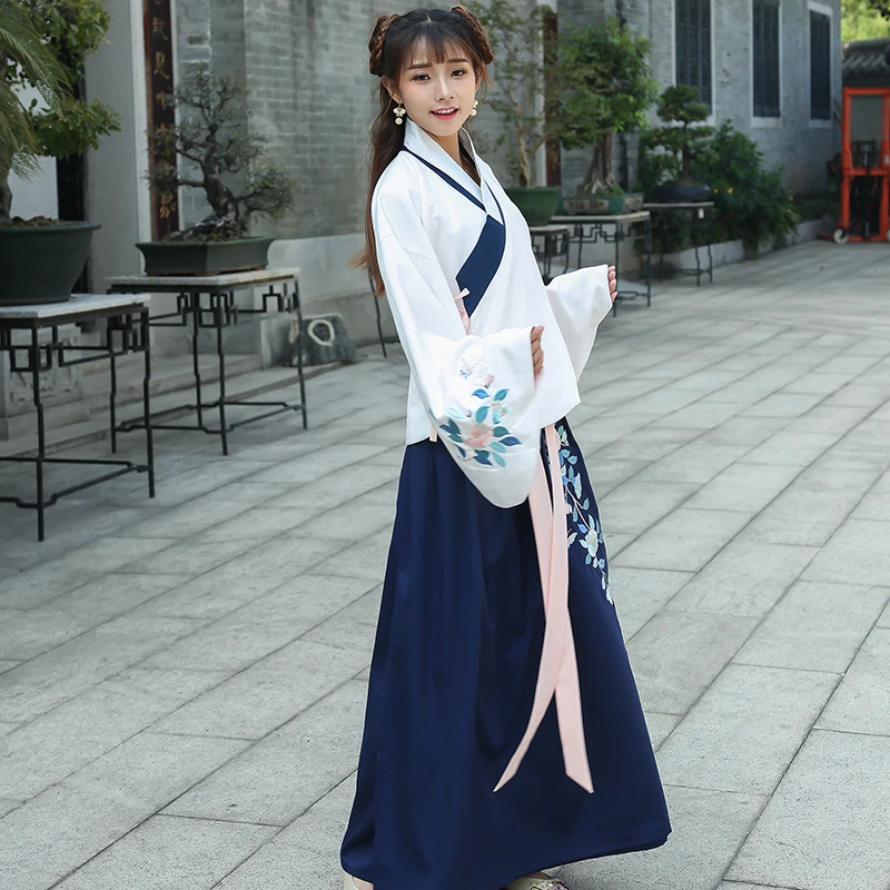 Hanfu Женский костюм с бахромой одежда женский летний феи модифицированный