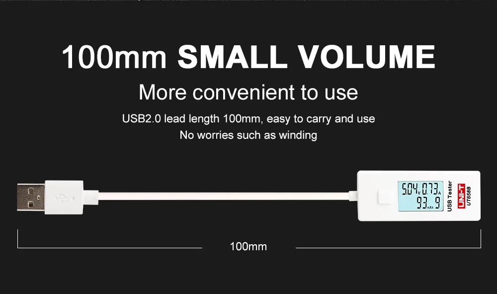 USB тестер UNI-T UT658B dc Цифровой вольтметр UT658 напряжение измеритель тока Амперметр детектор Банк питания зарядное устройство индикатор