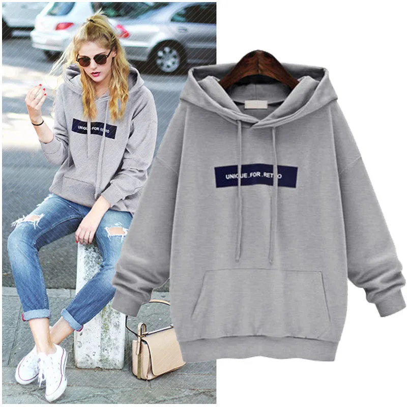 Streetwear Hoodies Women Long Sleeve Hooded Sweetshirt Women Hoodies Casual Letter Pink Hoodie Pullover Moletom