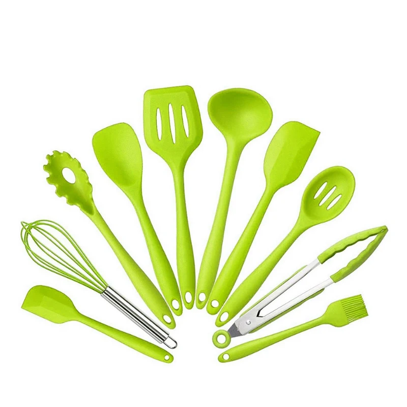 10 шт./компл. набор силиконовых красочных кухонных принадлежностей для