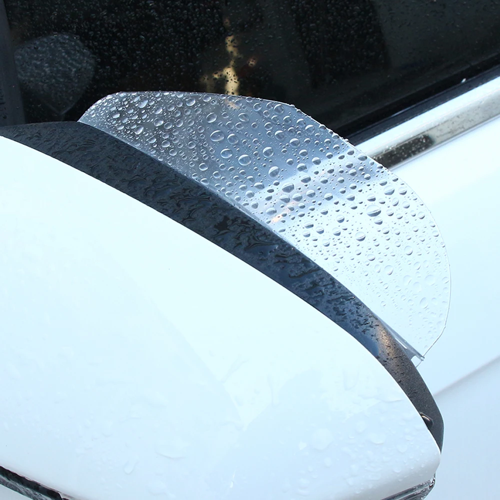 2 шт. ПВХ Автомобильное Зеркало для заднего вида наклейка защиты от дождя и бровей