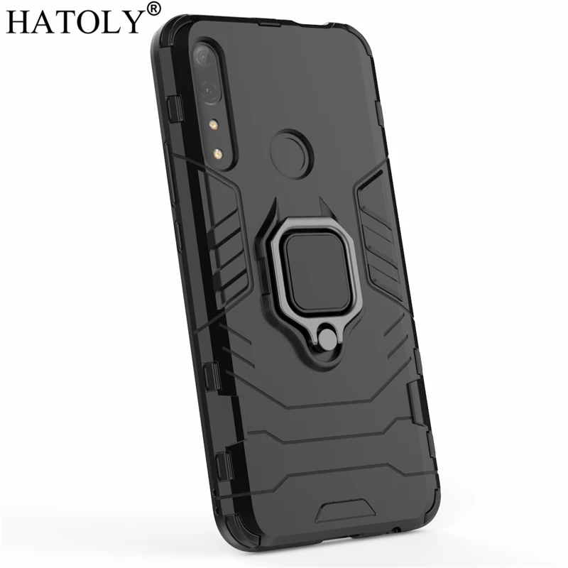 HATOLY для huawei Y9 Prime чехол Чехол Магнитный кронштейн с кольцом-присоской чехол s силиконовый Жесткий бронированный чехол для huawei Y9 Prime