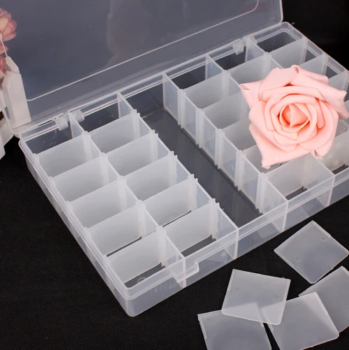 Большой 36 сетки бусины ящик для хранения прозрачная пластиковая коробка колец diy