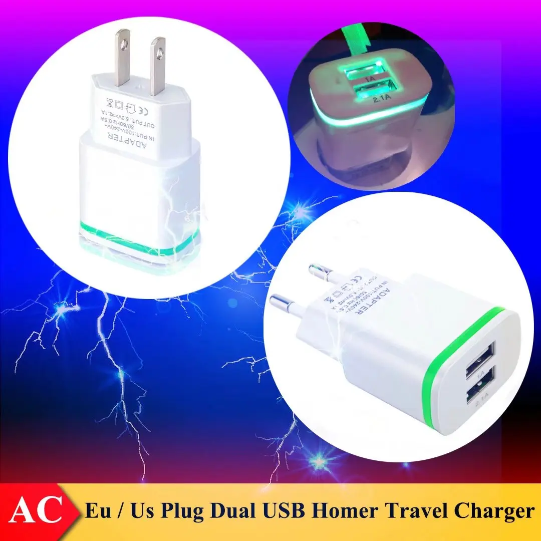 EU/US Plug Dual USB 5V/2.1A AC Charger for Blackview R6 / Lite A9 Pro E7s E7 R7 A5 A8 Max BV2000 BV2000S Alife P1 | Мобильные