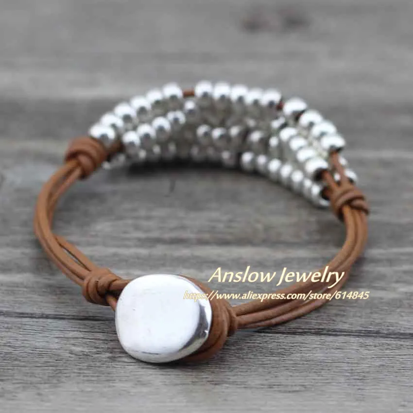 Anslow модные ювелирные изделия оптом дешевая цена Beaden Statement Wrap Strand Бусы Бренд