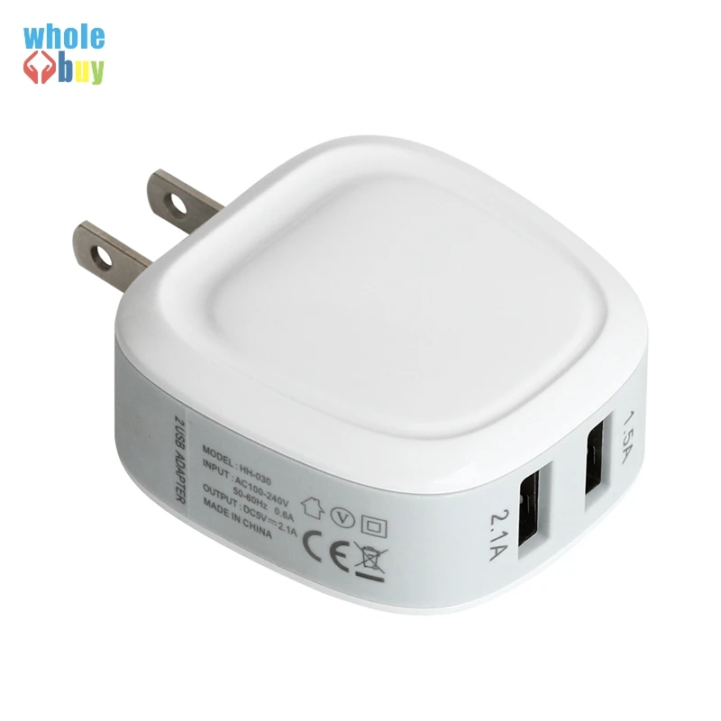 Умное дорожное Сетевое зарядное устройство с 2 USB-портами 5 В А | Электроника
