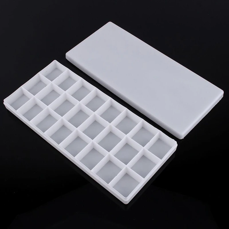 1 шт Акварельная палитра лоток 24 Сетки Белая пустая емкость для масла Палитра