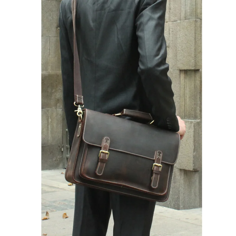 Сумка-мессенджер TIDING для мужчин сумка ноутбука в винтажном стиле