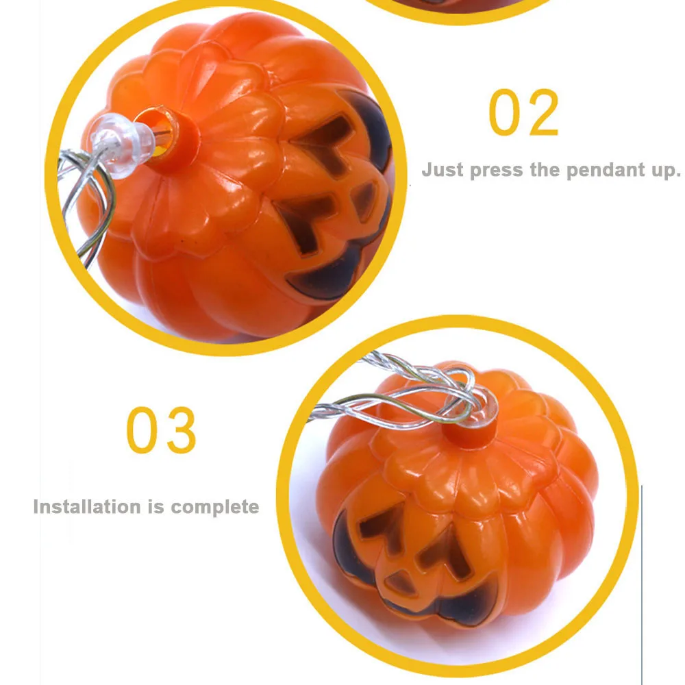 2018 New Hot Halloween Party Ghost Festival Pumpkin LED Battery Lantern String Decoration Home Decor | Освещение