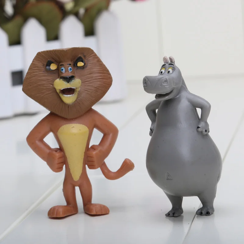 4 шт./компл. 7 см аниме мадагаскарский Алекс Глория Марти Мелман ПВХ экшн Фигурки