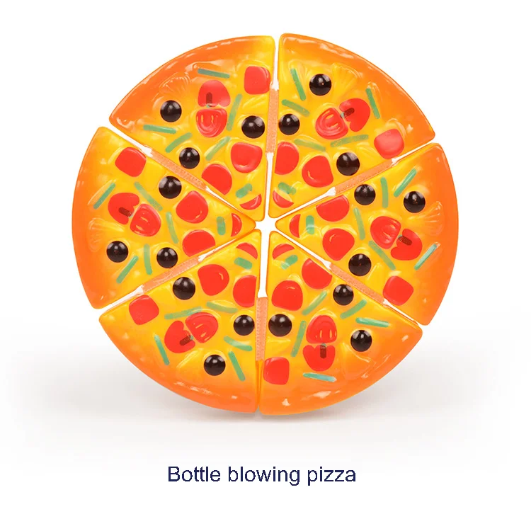 Bottle blowing pizza 37 шт./лот, Детские ролевые игры, домашние игрушки, разделочные фрукты, пластиковые овощи, еда, кухня, классические детские развивающие игрушки - Цвет: Bottle blowing pizza
