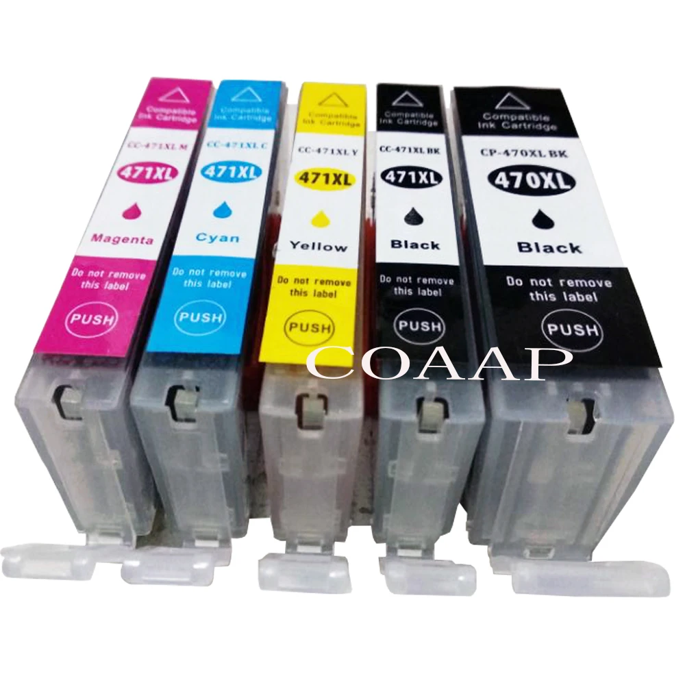 5pk новые картриджи Canon PGI 470 CLI 471 совместимые с чернилами для струйных принтеров CANON