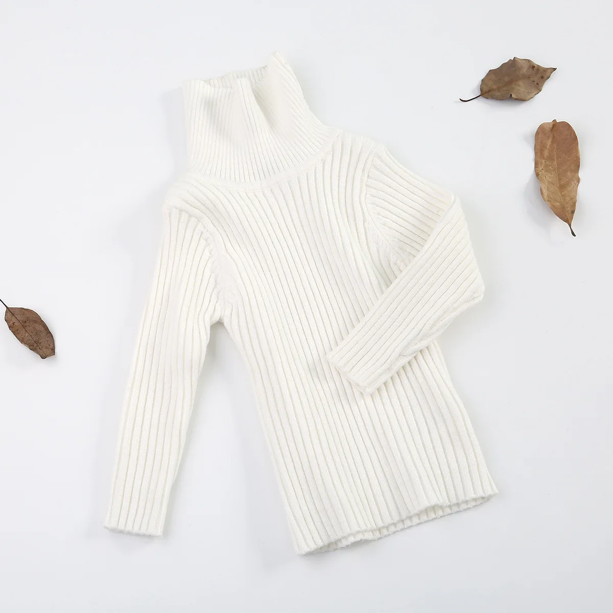 Baby Winter Sweaters Basic Knitted Pullovers Kids Girls 1-3 Years old Children 2019 Warm Turtleneck Knitting Tops | Детская одежда и